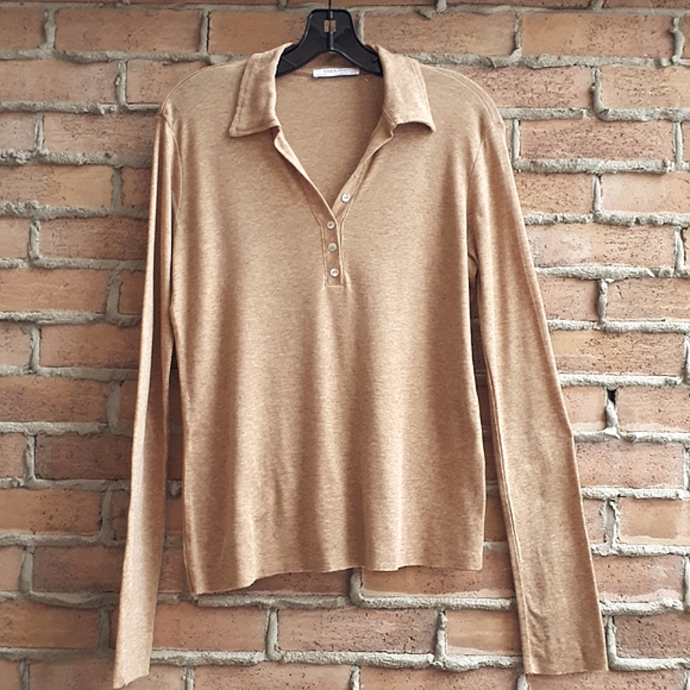 NWOT Zara Wool Sweater Polo